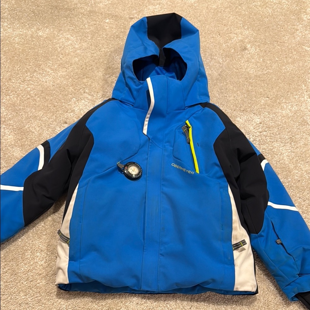 Obermeyer Kids Blue and Black Puffer Jacket